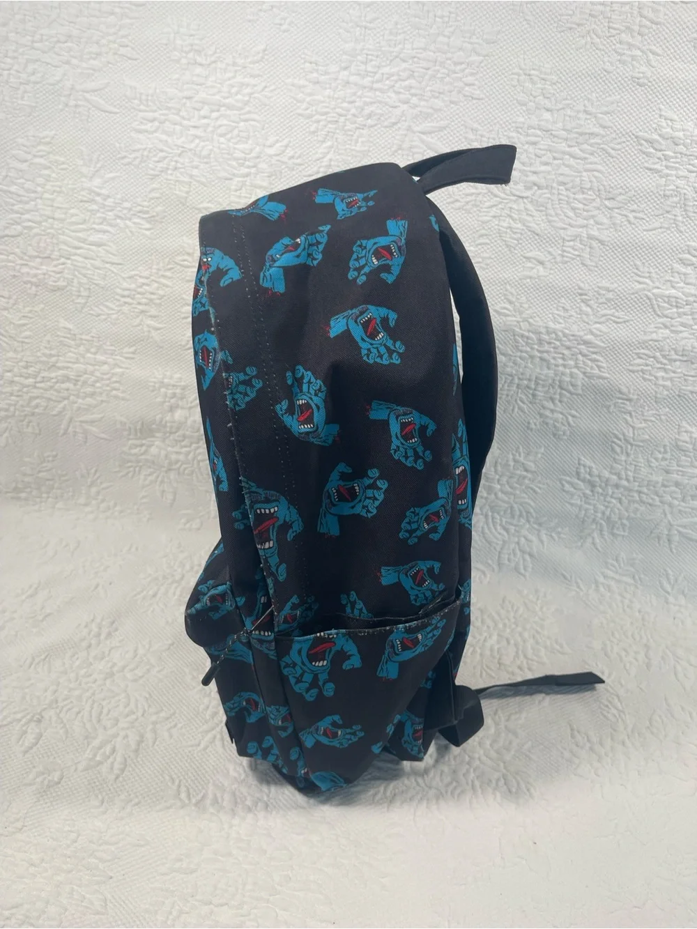 Herschel Supply Company Black Backpack with Blue Graphic Hands